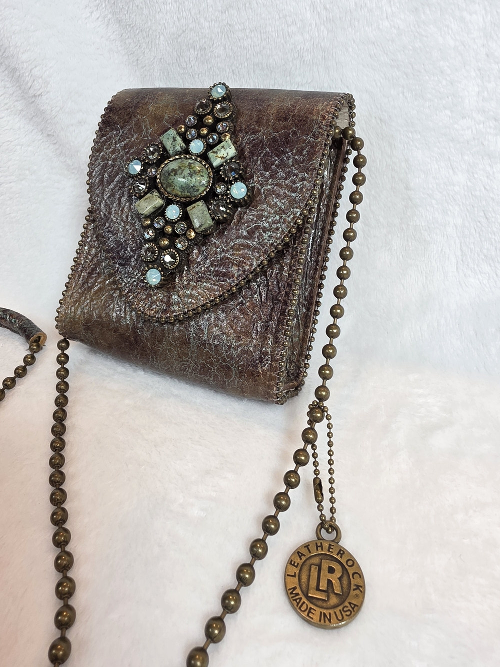 Leatherock Brown Embellished Crossbody Bag